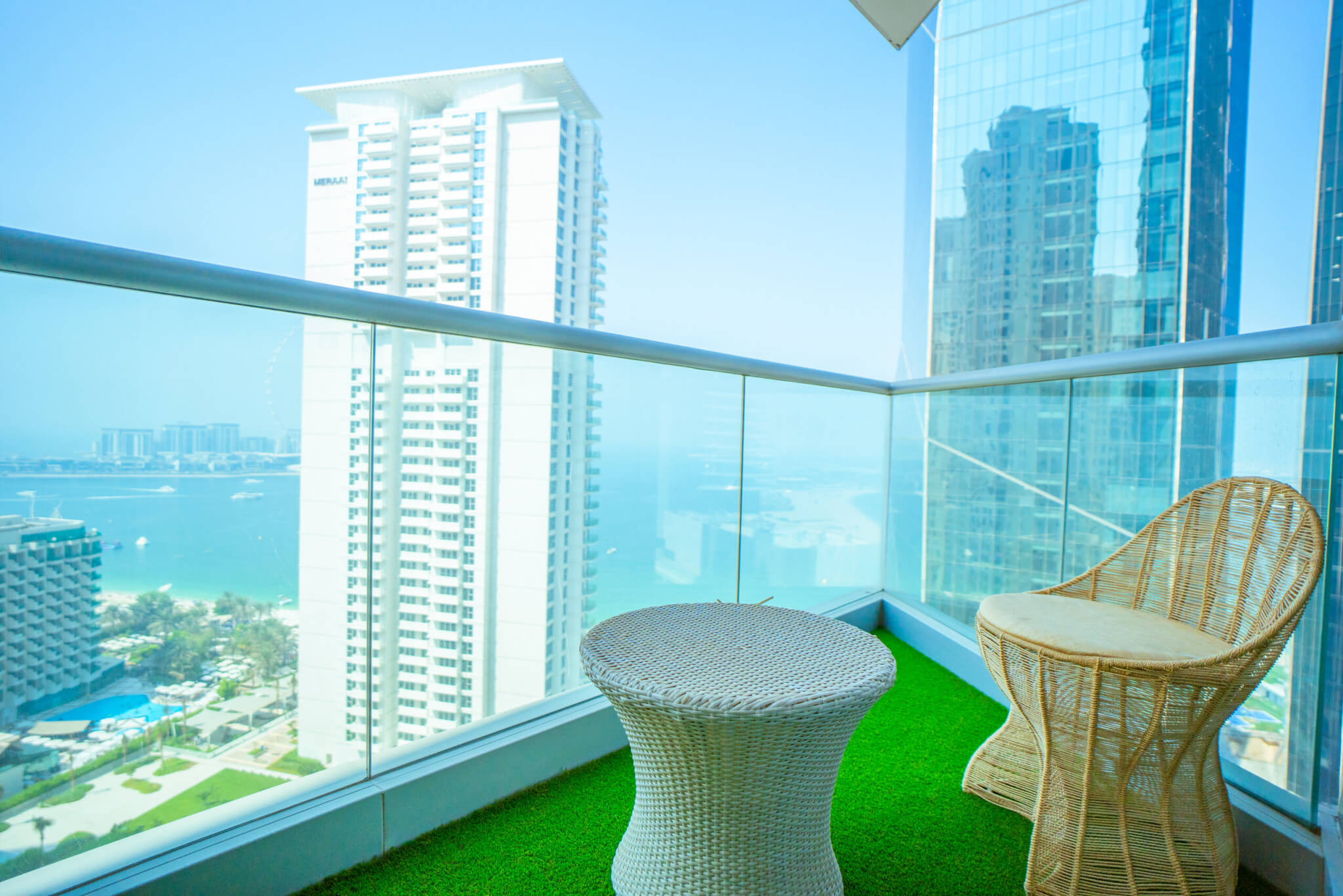 Spacious and stylish 3 bedroom apartment in JBR with breathtaking beach views, a private balcony, and easy access to the Zip Line