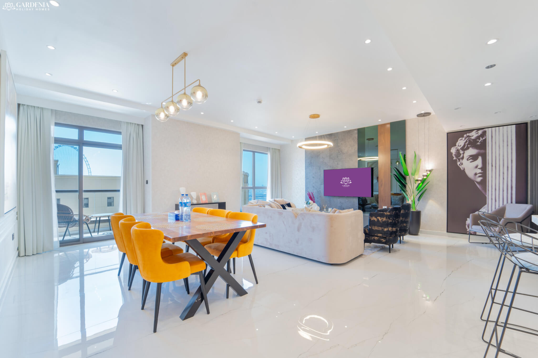 Modern 2 bedroom apartment with high-end furniture and exclusive amenities, offering comfort and style for your stay