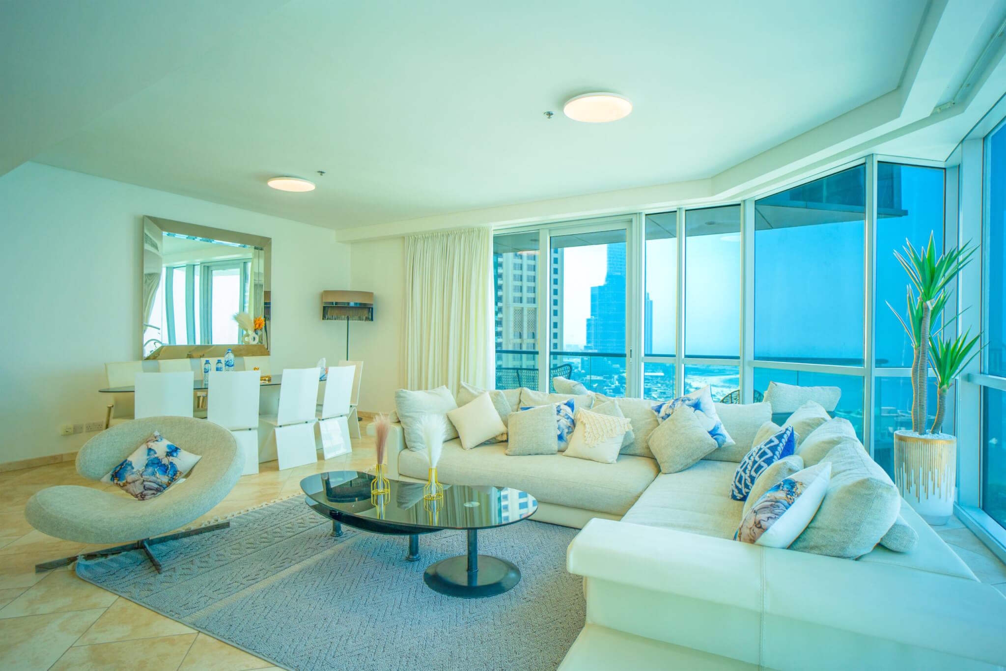 Elegant 3 bedroom JBR apartment with a private balcony, breathtaking beach views, and easy access to JBR Walk and Dubai Marina